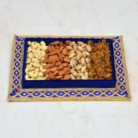 Dry Fruit Thali - 400gm Dry Fruits with Thali