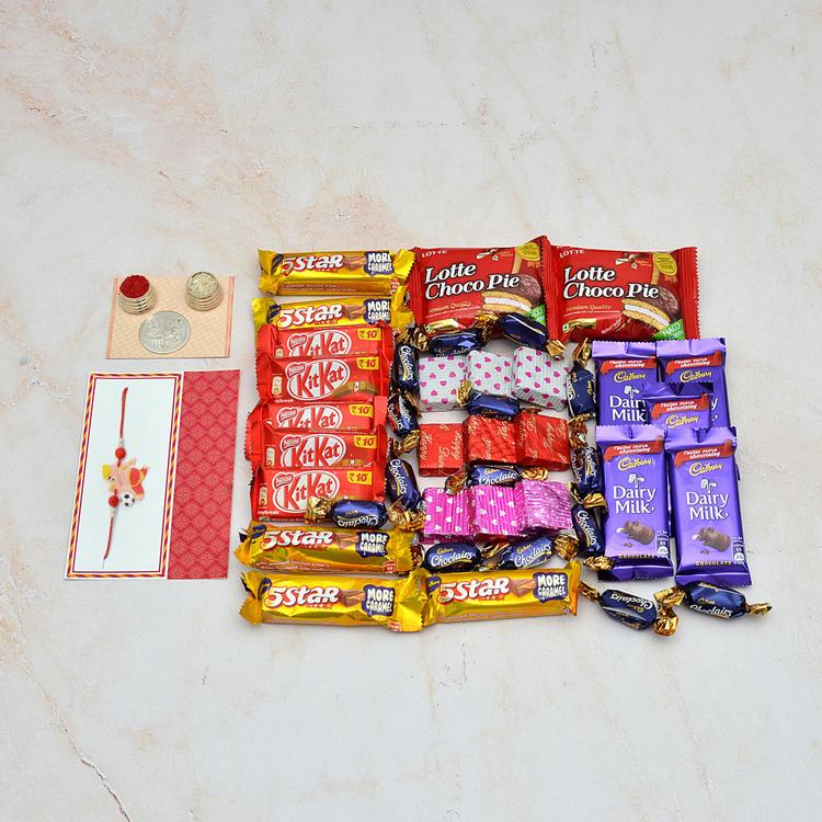 Dairy Milk, Kit Kat, Chocopie & Kids Rakhi