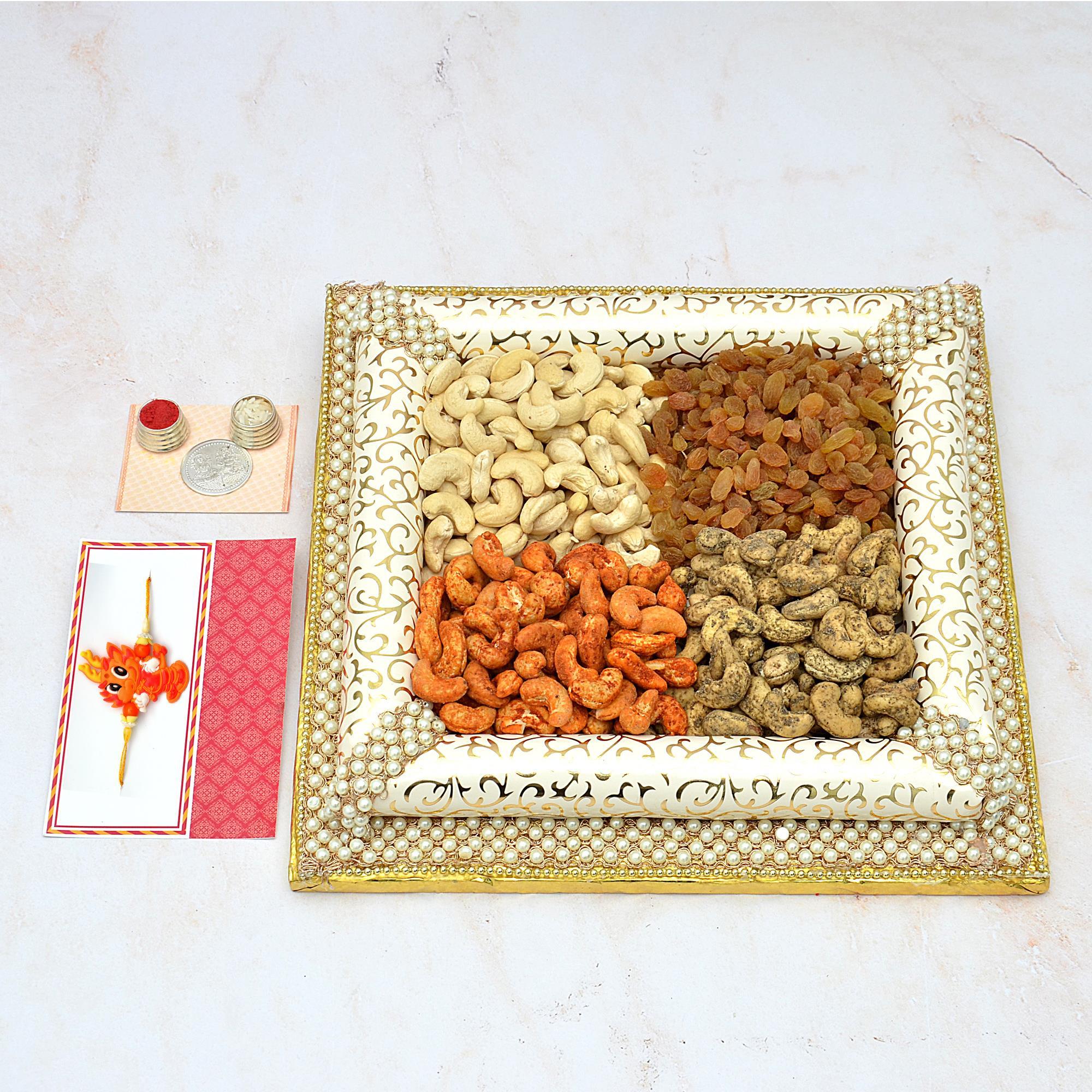 Rakhi Thali Dry Fruits With Kids Rakhi Rakhi Hampers