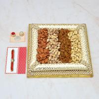 Rakhi Thali - Dry Fruits in a Thali, Rakhi