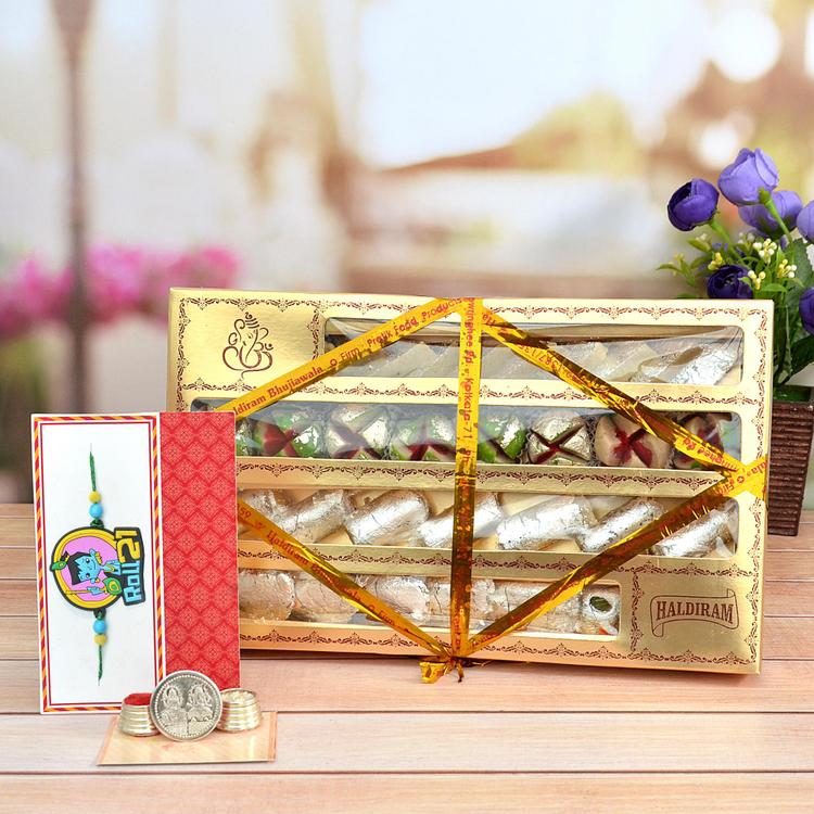 Rakhi Sweets Box 1kg & Rakhi