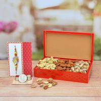 300gm Dry Fruits in a Box with Rakhi