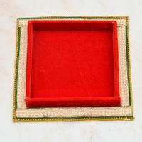 Red Designer Handmade Thali