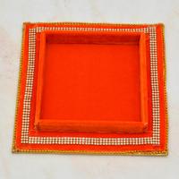 Orange Designer Handmade Thali