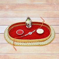 Oval Designer Thali, Rakhi