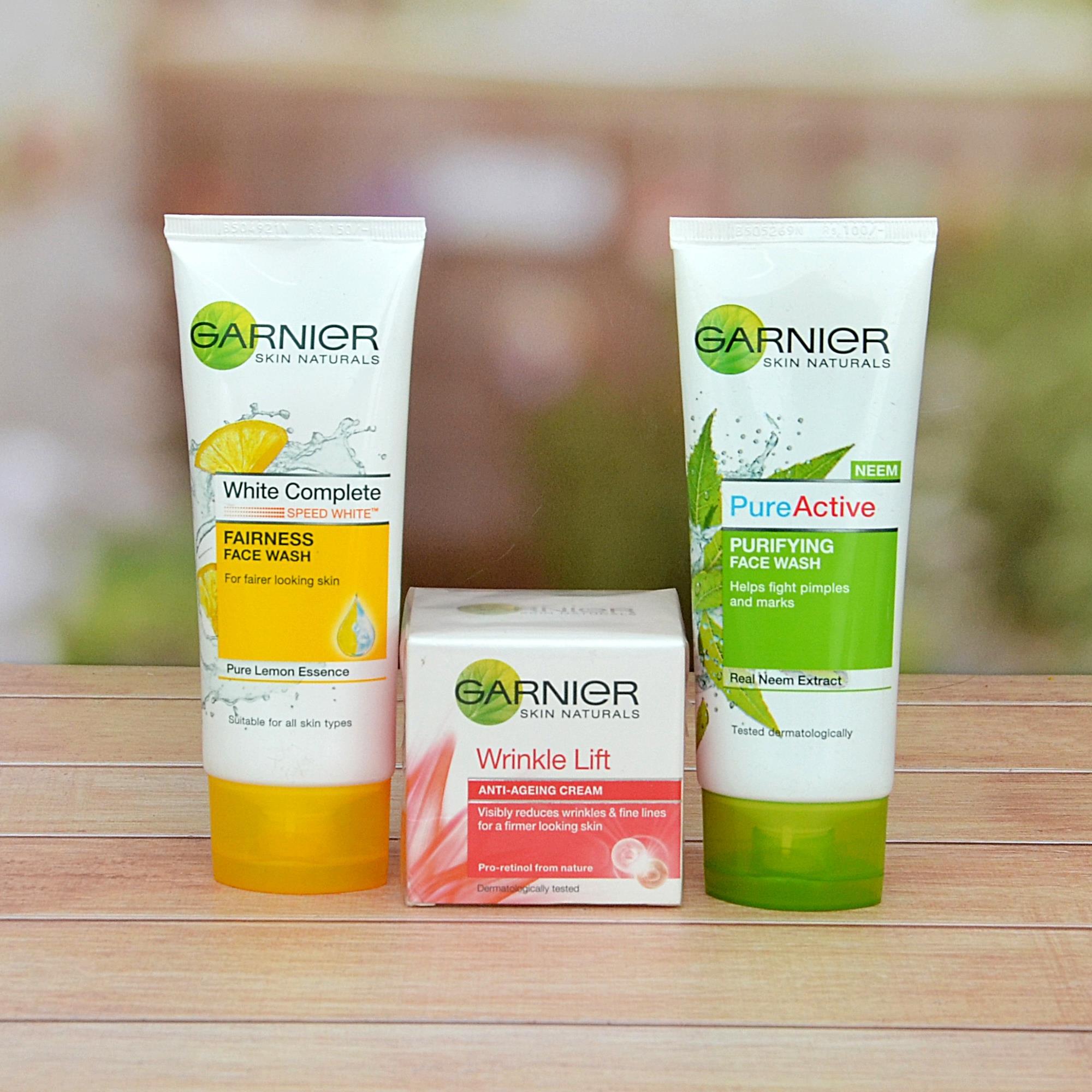 Garnier Face Wash and Anti Ageing Cream Cosmetics