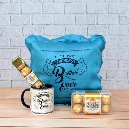 Pillow, Mug & Ferrero Rocher