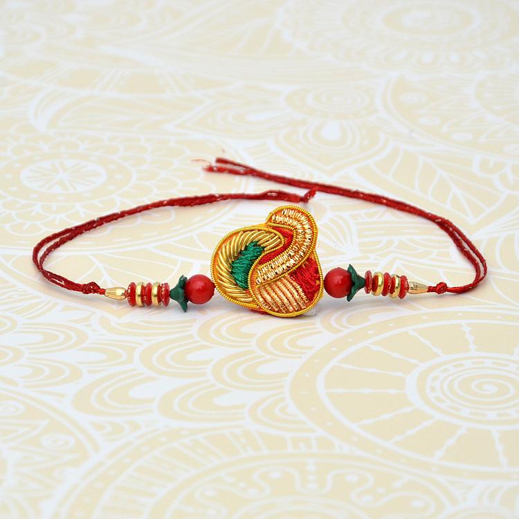 Golden Zari Zardosi Rakhi (Express)