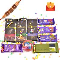 Appetizing Chocolates Hamper, Rakhi