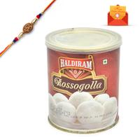 Tasty Tin of Haldiram Rasgulla, Rakhi