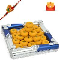 Kesaria Peda In Tray, Rakhi