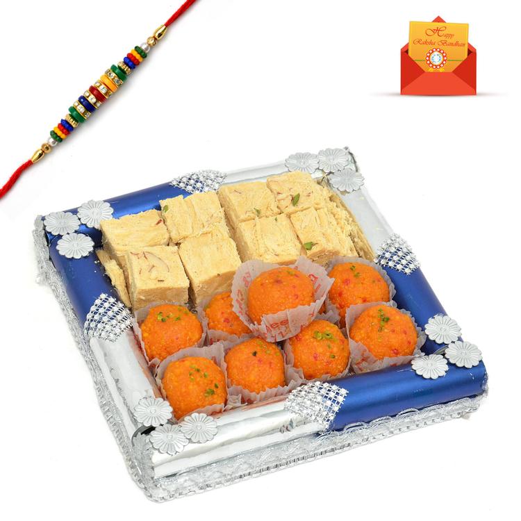 Motichoor Laddoo & Sohan Papdi With Rakhi