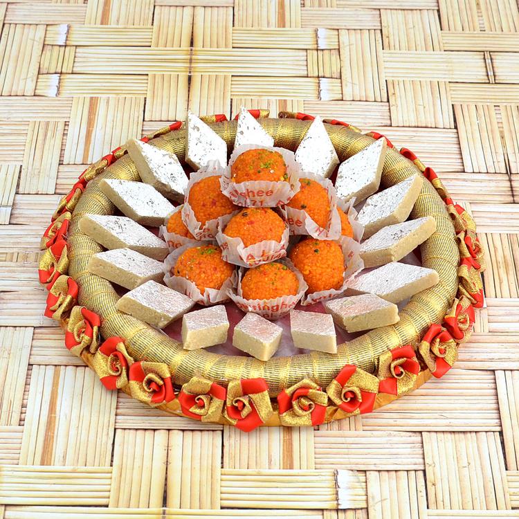 Laddu & Barfi Thali Same Day