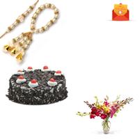 Rakhi Express - Wonderful Roses and Cake with Rakhi