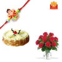 Aesthetic Flowers & Cake, Rakhi