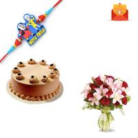 Magnificent Flowers & Cake, Rakhi