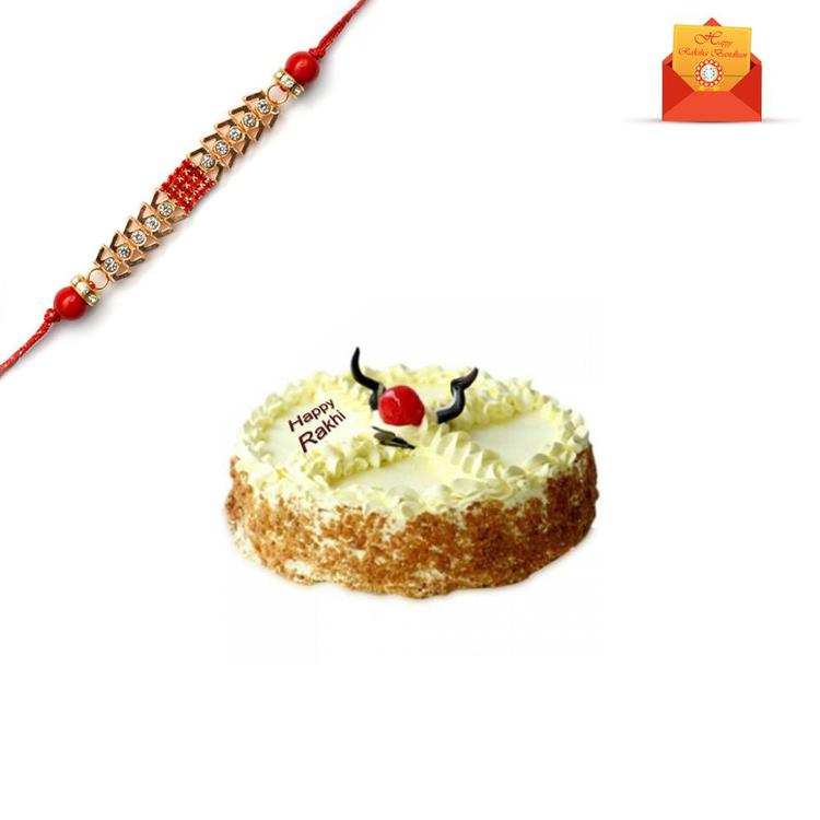 Sweet Combo Of Cake with Rakhi