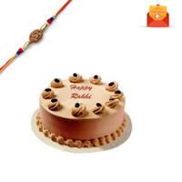 Rakhi Express - Delightful Combo Of Cake with Rakhi