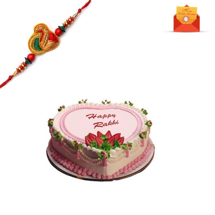 Lovely Combo Of Cake & Rakhi