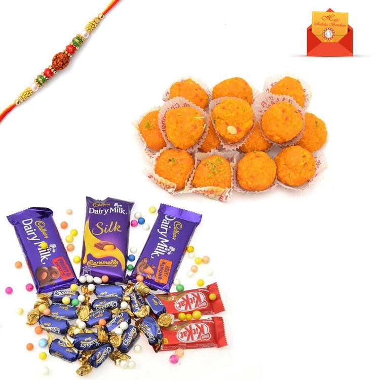 Chocolates with Ladoo & Rakhi