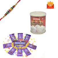 Rakhi Express - Rasgulla with Chocolates and Rakhi