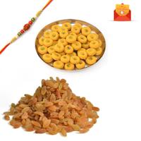 Rakhi Express - Raisin and Kesaria Peda with Rakhi