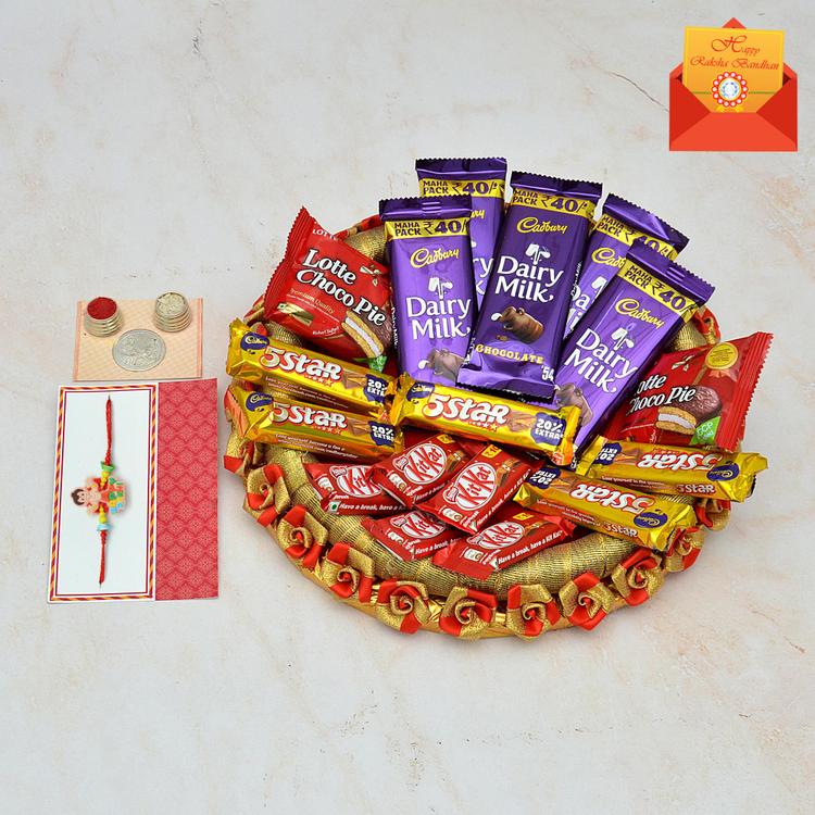 Kids Rakhi Express Chocolate Thali