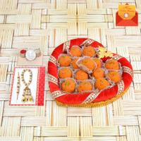 Delightful Rakhi Express Sweets Thali