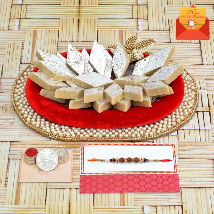 Kaju Barfi, Thali & Rakhi - 3