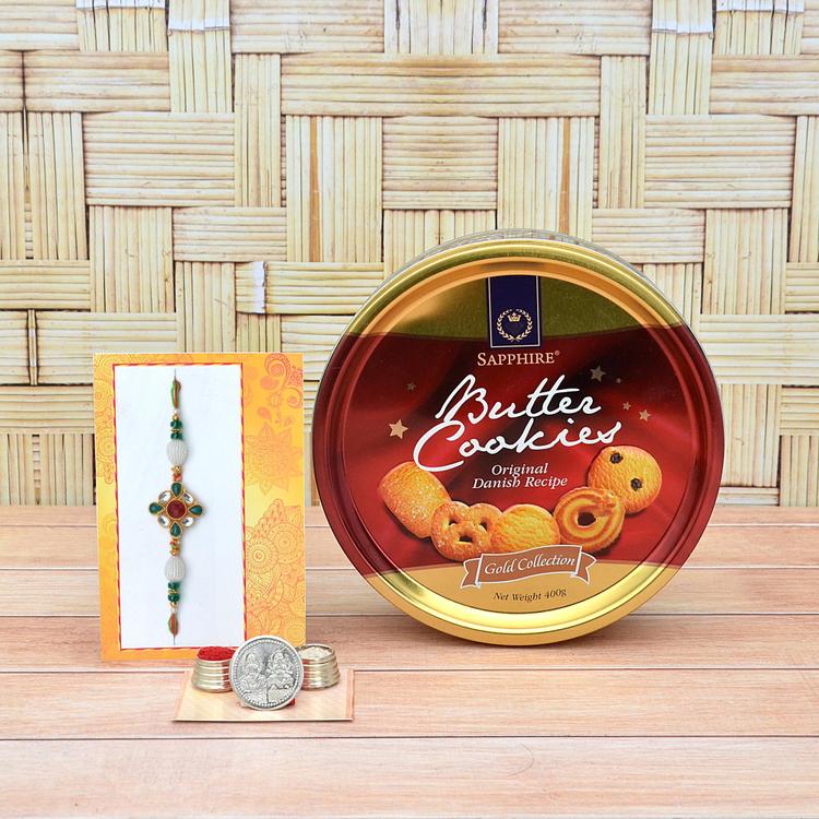 Sapphire Butter Cookies 400gm & Rakhi