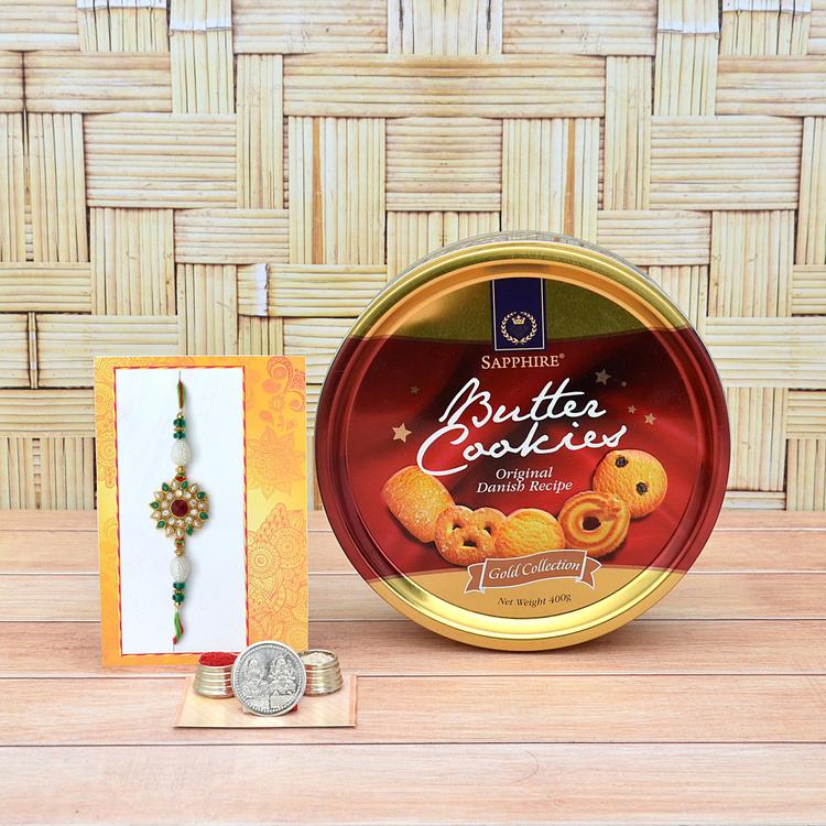 Sapphire Butter Cookies 400gm with Rakhi