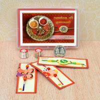 Chota Bheem, Ganesha & Whats App Kids Rakhi Set