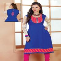 A-line Kurti with Resham Work in Georgette Fabric