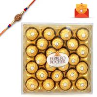 Rakhi Express - Box of Ferrero Rocher with 2 Rakhis