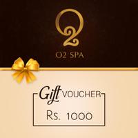 O2 Spa Gift voucher Rs. 1000