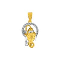 18kt Gold Ganesha Diamond Pendant