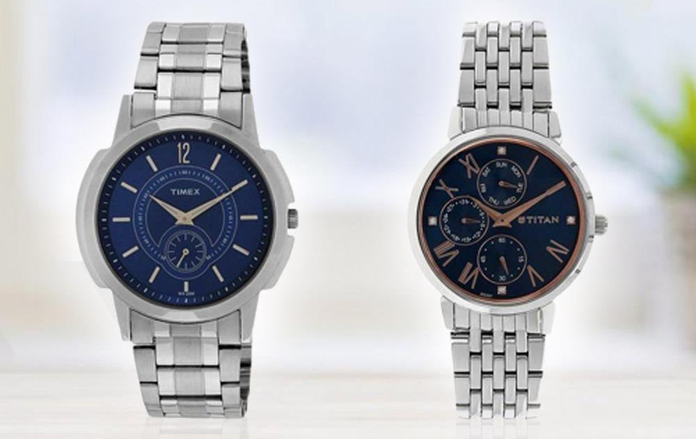 Timex TW000U309-Titan 2569SM01 Watches (Pair)