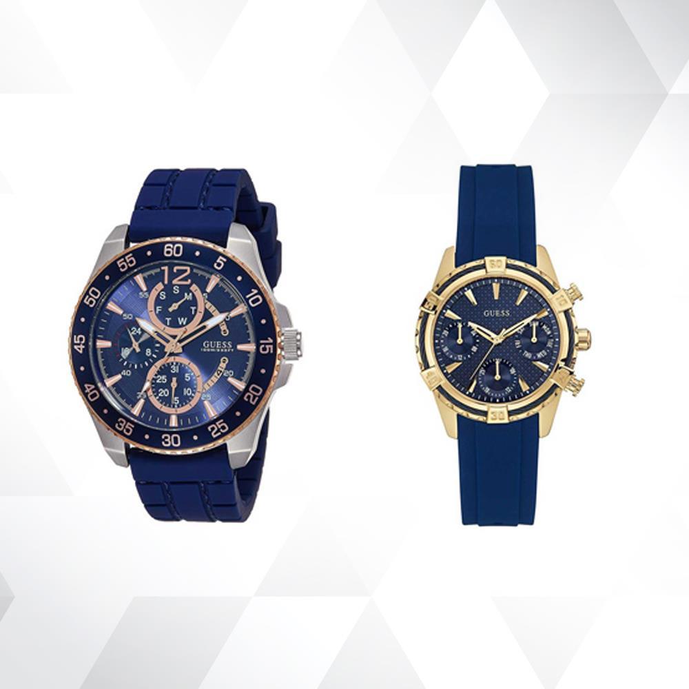 Il mærke Ære Guess Pair - W0798G2 & W0562L2, Watches Pair for Couples on Wedding