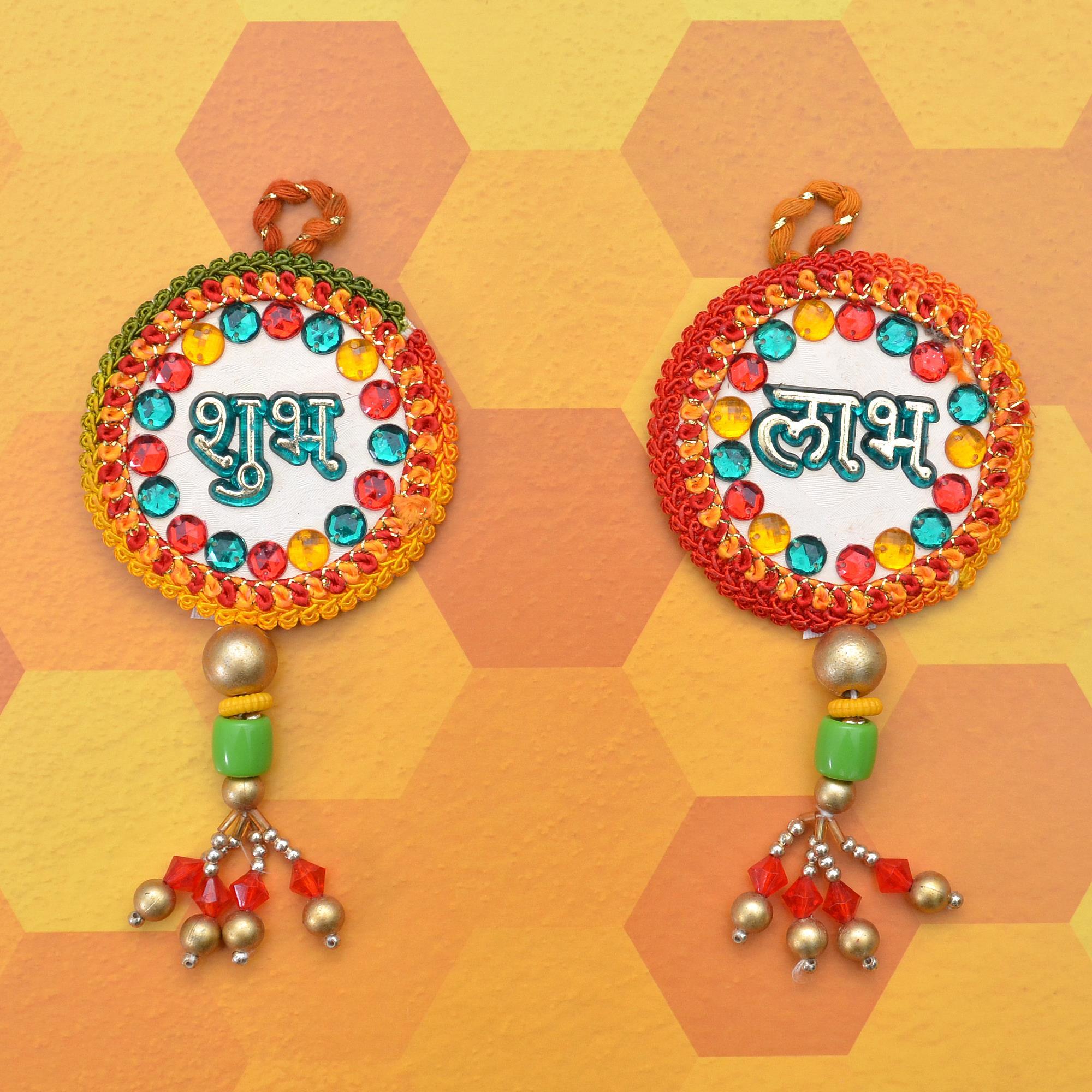 Subh Labh Multi Stone Wall Hanging Diwali Gifts