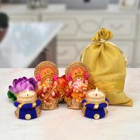 Laxmi Ganesh, Diya & Dry Fruits