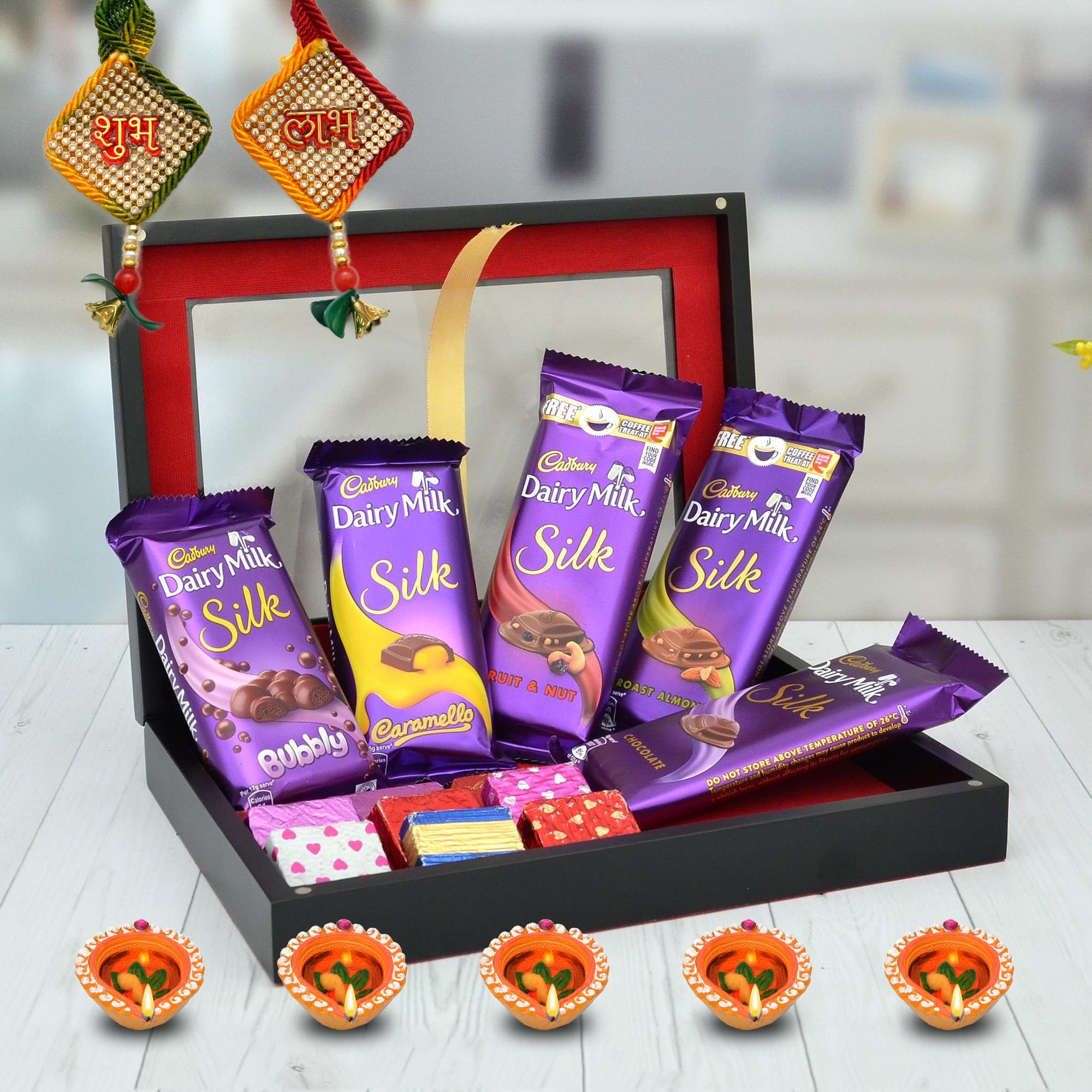 Dairy Milk Silk Flavors & Handmade Chocolates Diwali Gifts