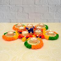 11 Pcs Decorated Diya