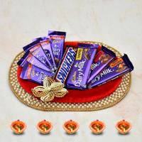 8 Dairy Milk & Snickers in a Thali