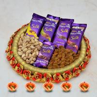 200gm Dry Fruits, Dairy Milk in Thali