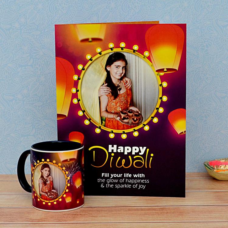 Diwali Personalized Mug & Card
