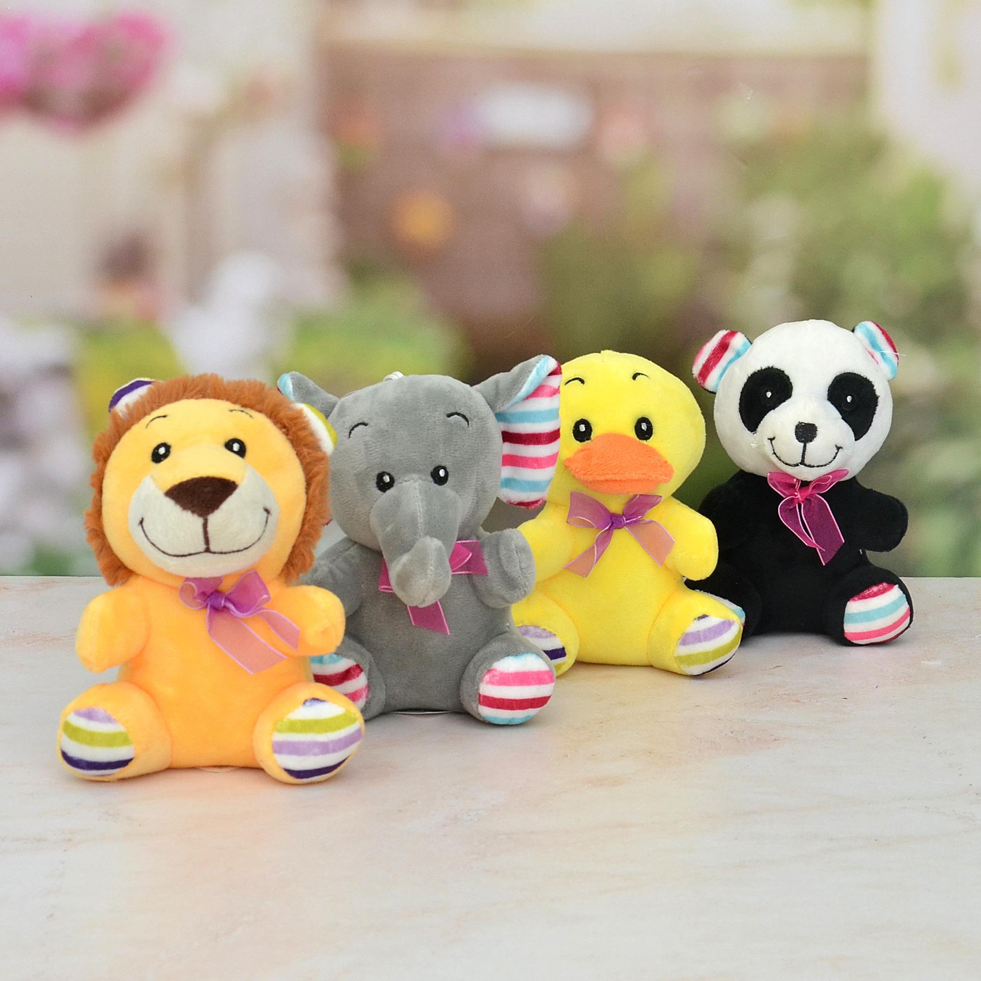 4 Set of Assorted Animal Soft Toy, Soft Toys