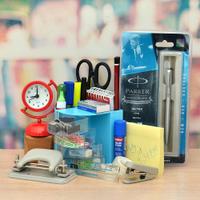 Table Clock with Desk Organizers