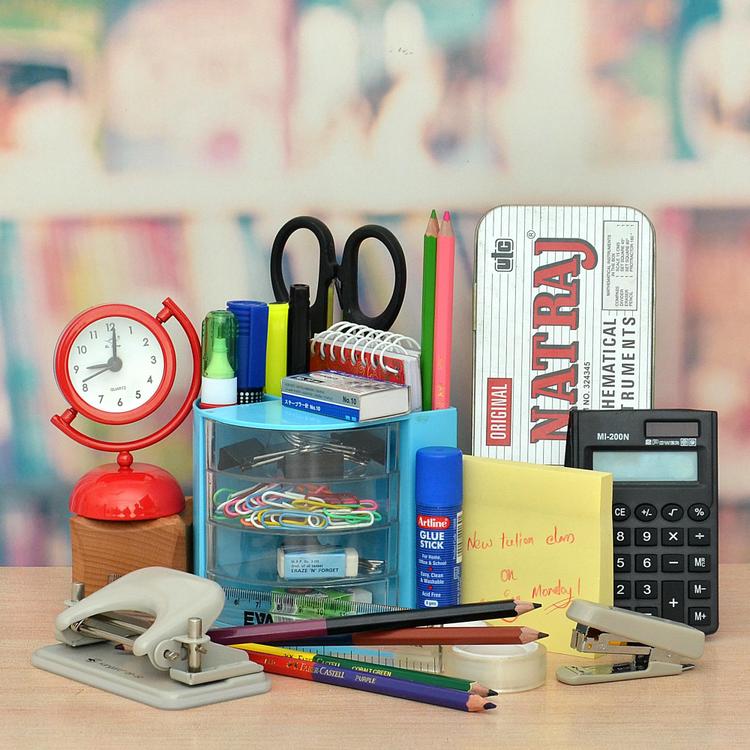 Desk Organizer & Table Clock