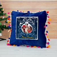 Blue Christmas Pillow