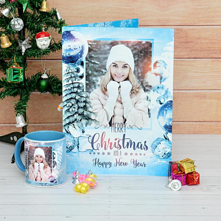 Christmas & NY Card with Mug